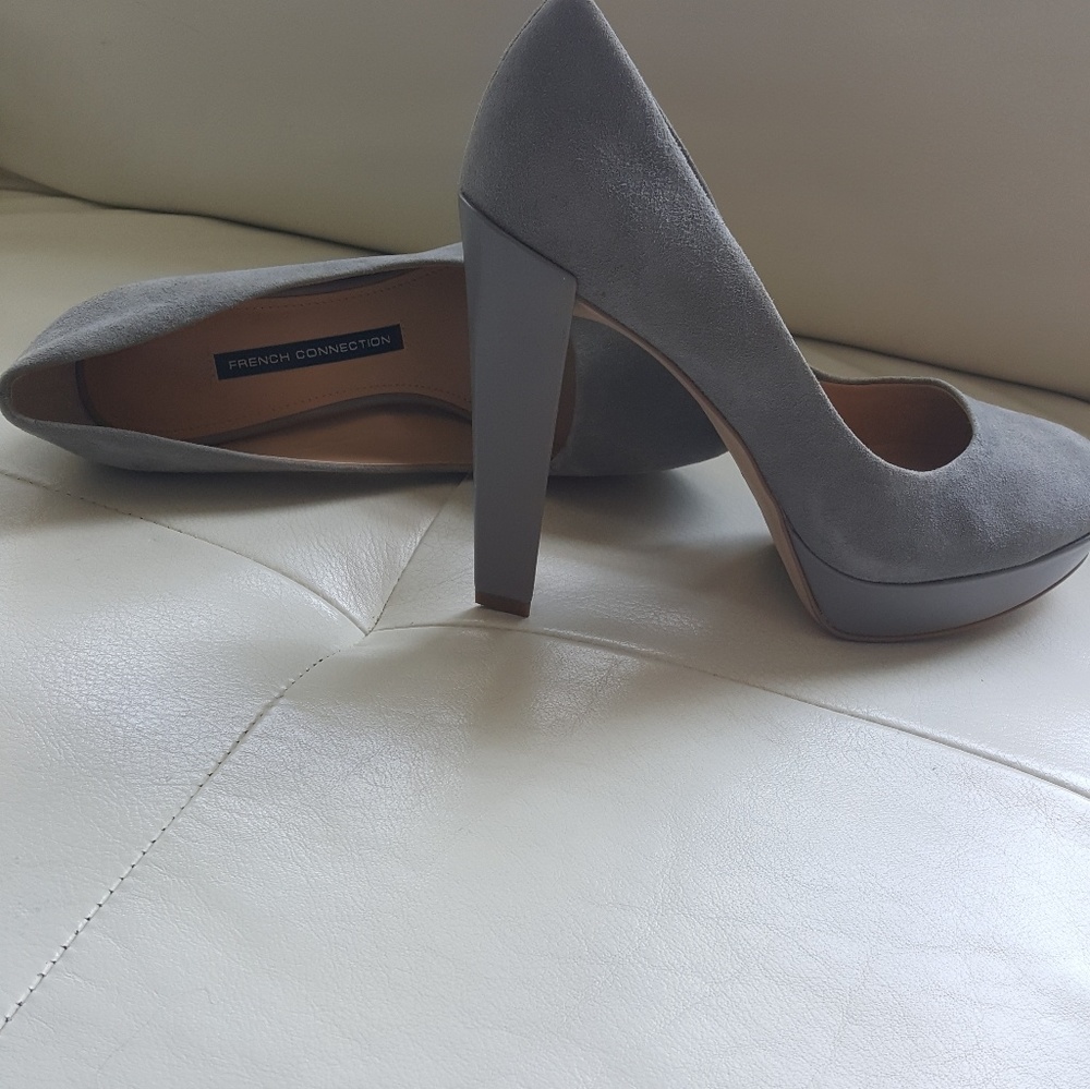 Grey suede shoes